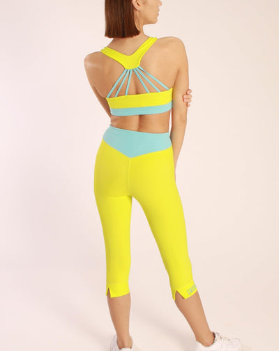 Capri Stratoni High Waist – Apple Green waistband made of ECONYL®