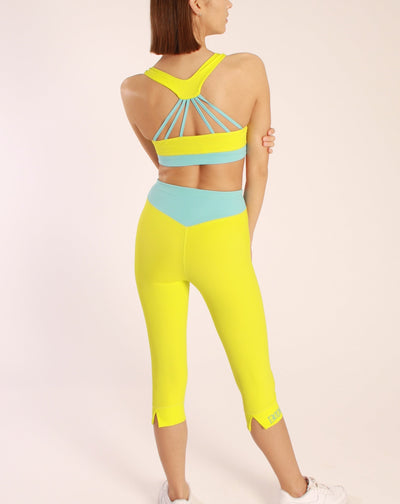 Capri Stratoni High Waist – Apple Green Bund aus ECONYL®