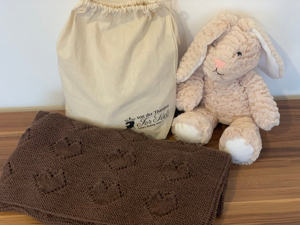 Baby Knitted Blankets Alpaca Wool - Handmade, Hypoallergenic