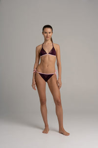 Fiji Bikini Top Aubergine ECONYL® – UV-Schutz UPF50+ — Ansicht 2