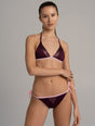 Fiji Bikini Pants Aubergine ECONYL® Metallic-Glanz – Recycelt, UV-Schutz UPF50+