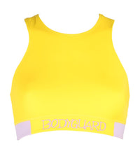 Sports Bra Lipari Yellow – Nachhaltiges ECONYL®, hoher Ausschnitt — Ansicht 4