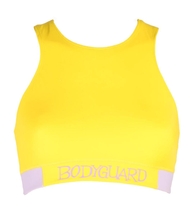Sports Bra Lipari Yellow – Nachhaltiges ECONYL®, hoher Ausschnitt — Ansicht 4