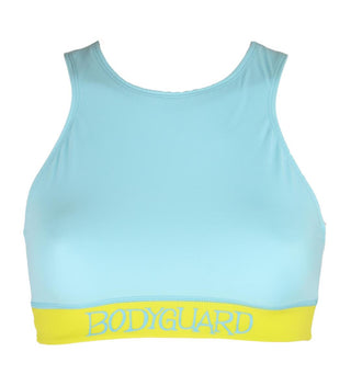 Sports Bra - Lipari – Pale Blue | High neck | Contrast details | Recycled ECONYL®