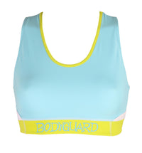 Sports Bra Eyemouth Pale Blue – Underbust band with mesh insert, ECONYL® — Ansicht 4
