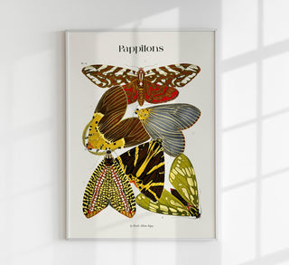 Pappilons plate 14 Kunstdruck – Schmetterlinge Séguy Art Poster
