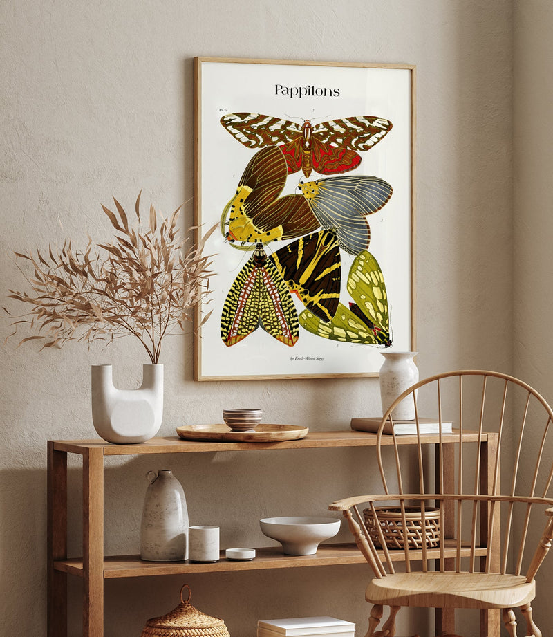 Pappilons plate 14 Kunstdruck – Schmetterlinge Séguy Art Poster — Ansicht 2