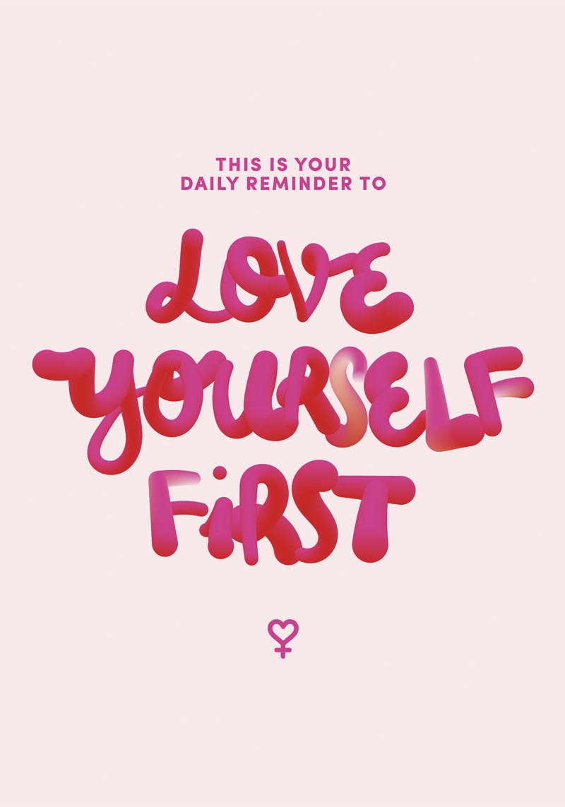 Love Yourself First – A2 Canvas Print | Statement Art | Patroa Studio — Ansicht 2