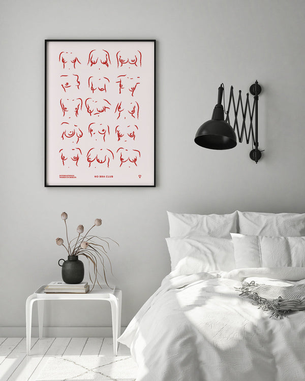 No Bra Club No. 2 Poster – Hand-printed Berlin