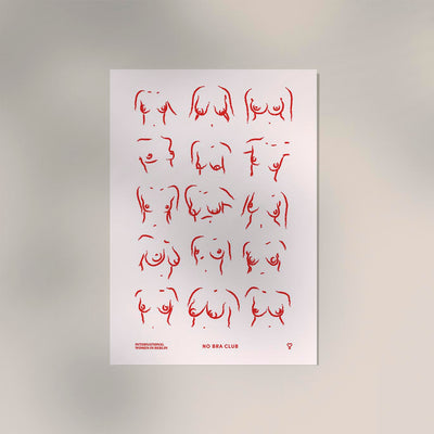 No Bra Club No. 2 Poster – Hand-printed Berlin