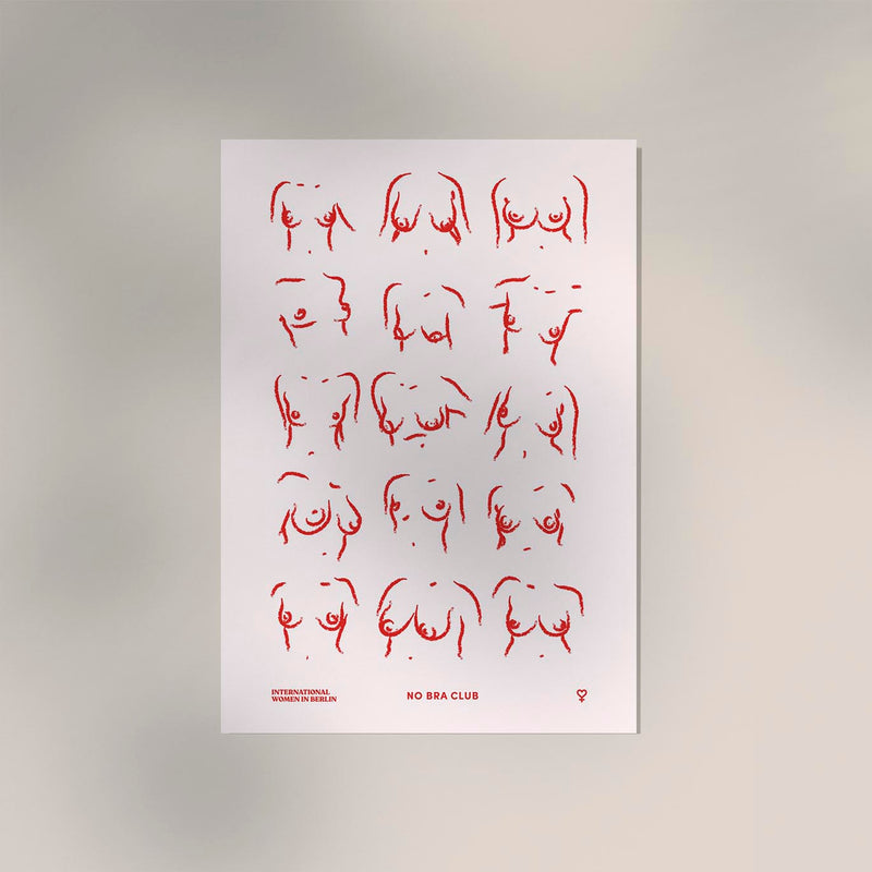 No Bra Club No. 2 Poster – Hand-printed Berlin — Ansicht 3