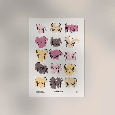 No Bra Club No 3 Poster – Art Print by Bruna Silva