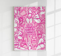 Beautiful Body Poster - Art Print by Bruna Silva — Ansicht 1