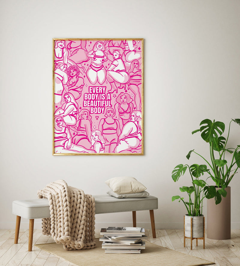 Beautiful Body Poster - Art Print by Bruna Silva — Ansicht 2