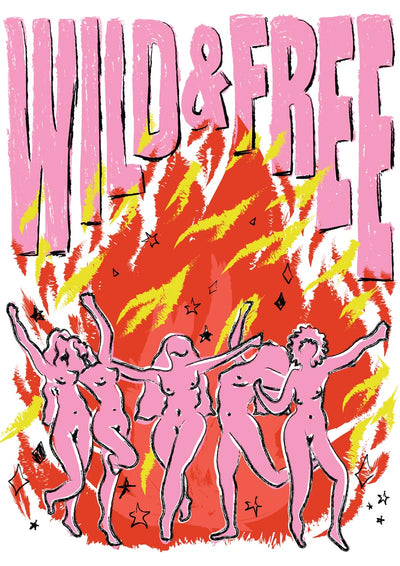 Wild and Free White – Kunstdruck von Bruna Silva