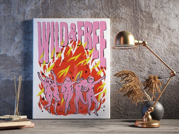 Wild and Free White – Kunstdruck von Bruna Silva