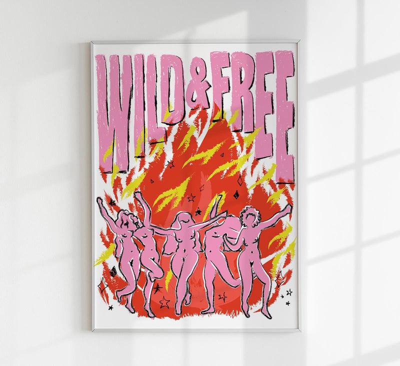 Wild and Free White – Kunstdruck von Bruna Silva — Patroa Studio
