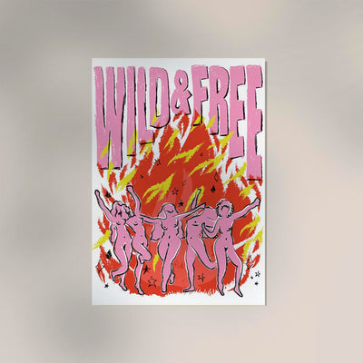 Wild and Free White – Kunstdruck von Bruna Silva