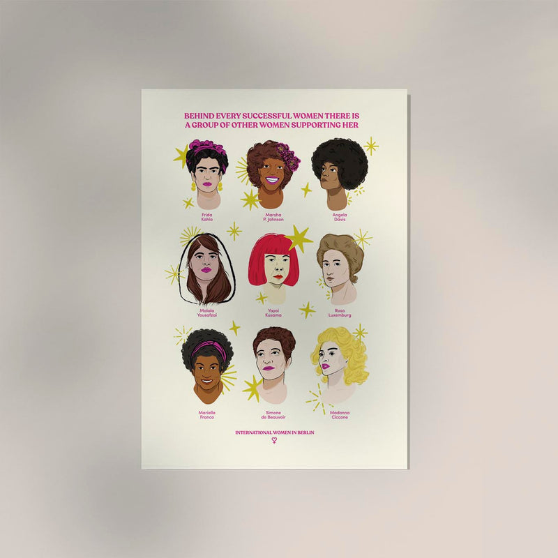 Women in History Poster – Kunstdruck von Bruna Silva, handgedruckt in Berlin — Ansicht 3