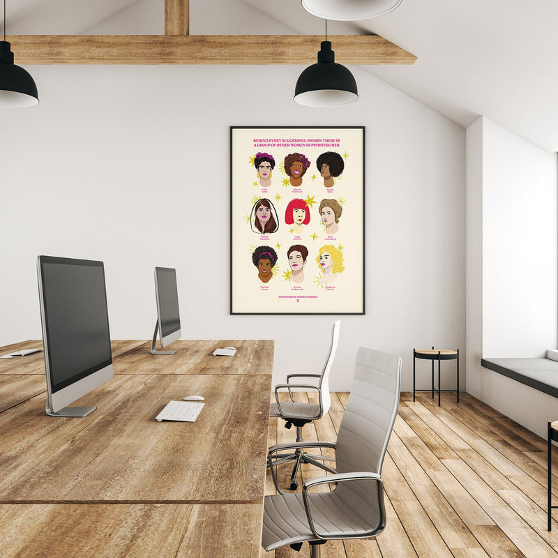 Women in History Poster – Kunstdruck von Bruna Silva, handgedruckt in Berlin — Ansicht 2