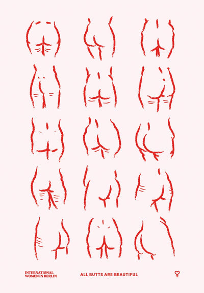 Butts Chart by International Women in Berlin - Art Print on Archival Paper