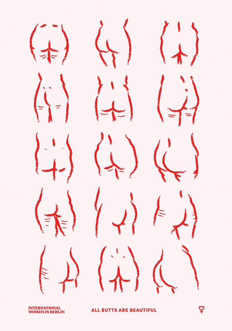 Butts Chart by International Women in Berlin - Art Print on Archival Paper — Ansicht 4