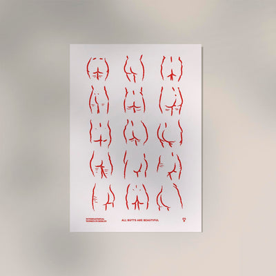 Butts Chart by International Women in Berlin - Art Print on Archival Paper