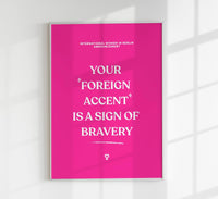 Foreign Accent Pink Poster – Handgedruckt Berlin — Ansicht 1