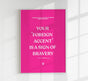 Foreign Accent Pink Poster – Handgedruckt Berlin