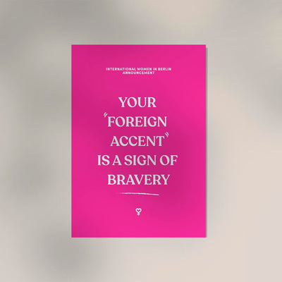 Foreign Accent Pink Poster – Handgedruckt Berlin