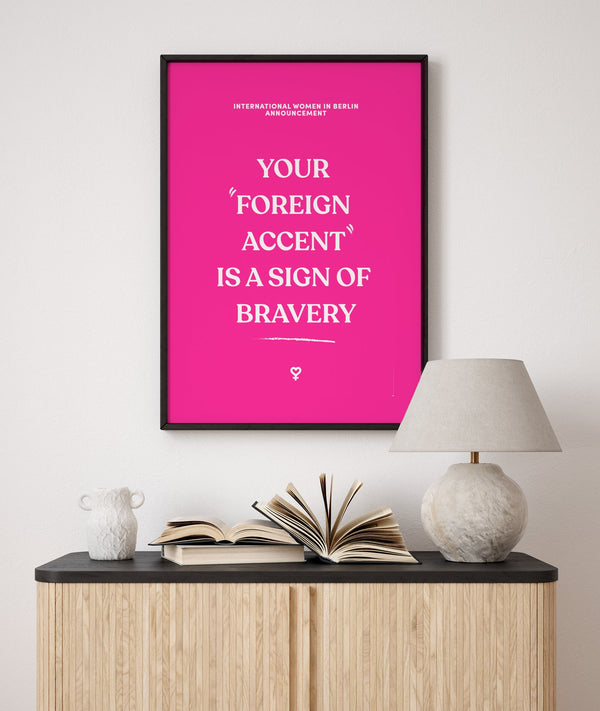 Foreign Accent Pink Poster – Handgedruckt Berlin