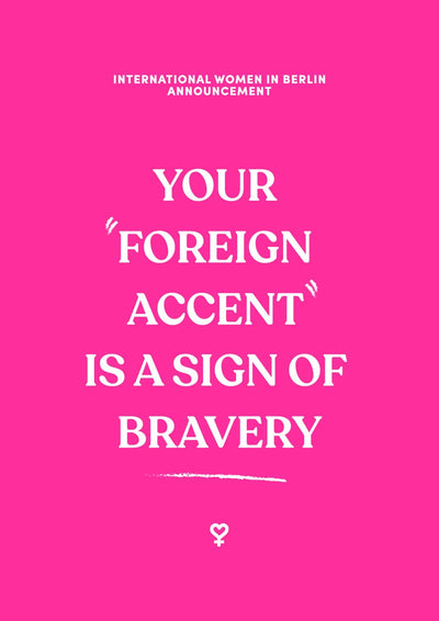 Foreign Accent Pink Poster – Handgedruckt Berlin