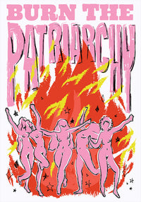 Burn the Patriarchy White Art Print – Kunstdruck von Bruna Silva — Ansicht 4