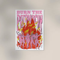 Burn the Patriarchy White Art Print – Kunstdruck von Bruna Silva — Ansicht 2