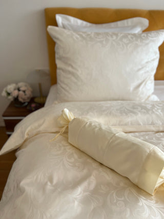 Damask Bedding Set Isabella Cream 100% Cotton 600 TC