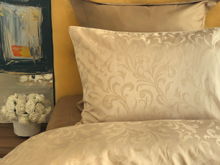 Damask Bedding Set Isabella Gold 100% Cotton 600 TC