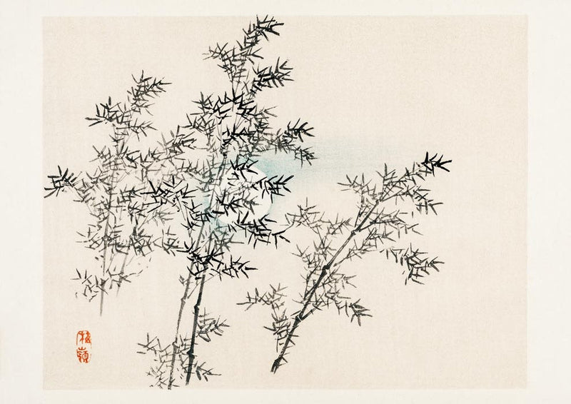Bamboo by Kōno Bairei Poster – Japanese Art Print Fine Art — Ansicht 3