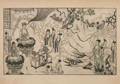 Buddha Scene Poster – Meditativ, Symbolisch, Fine Art