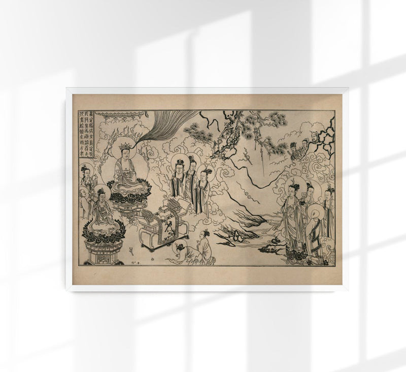 Buddha Scene Poster – Meditativ, Symbolisch, Fine Art — Patroa Studio