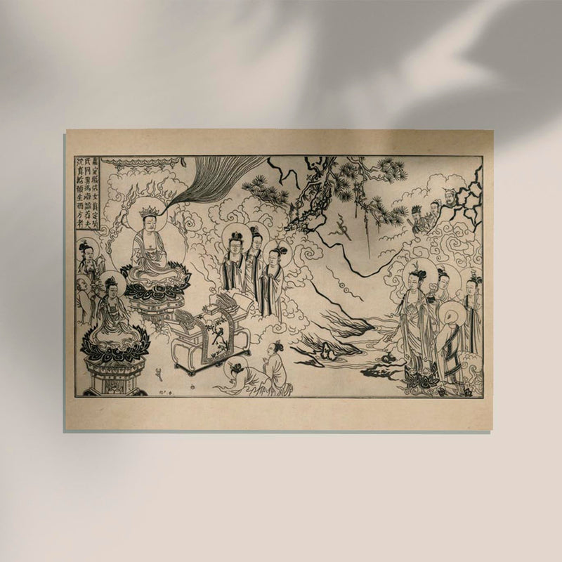 Buddha Scene Poster – Meditativ, Symbolisch, Fine Art — Ansicht 2