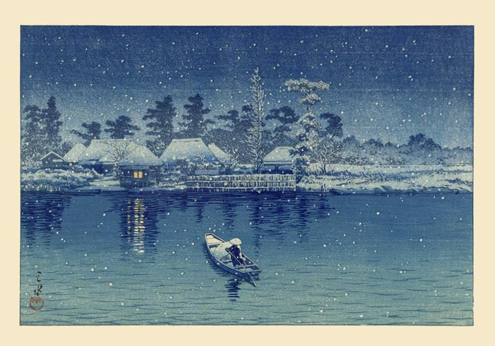 Japanese Fishermen by Hasui – Fine Art Poster Shin-Hanga Style UV-resistant — Ansicht 8