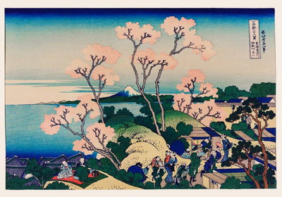 Cherry Blossom on Goten-Yama Hill, Shinagawa on the Tokaido by Hokusai Poster – Ukiyo-e | Fine Art | Canvas
