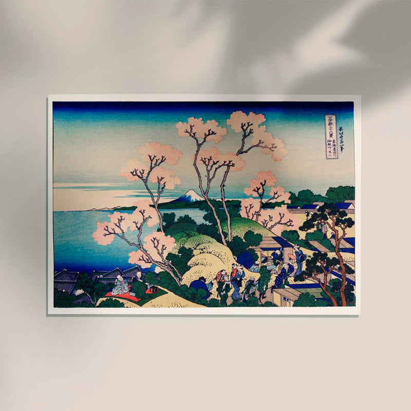 Cherry Blossom on Goten-Yama Hill, Shinagawa on the Tokaido by Hokusai Poster – Ukiyo-e | Fine Art | Canvas — Ansicht 2