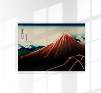 Mount Fuji Eruption by Katsushika Hokusai Poster – Japanese Woodcut — Ansicht 1