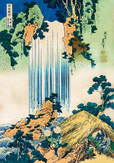 Yoro Waterfall by Hokusai Poster – Fine Art Print UV-beständig Japanisches Naturmotiv