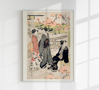 Three Geishas in Kimonos – Fine Art Print | Japanisches Design | Premium Qualität