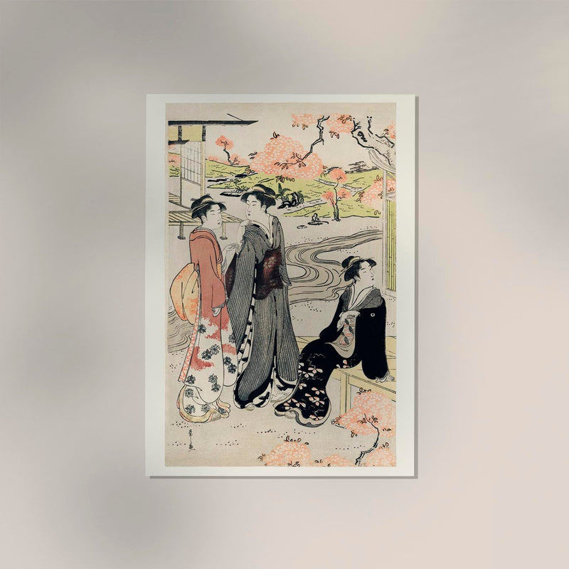 Three Geishas in Kimonos – Fine Art Print | Japanisches Design — Ansicht 2