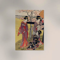 Utamaro Kitagawa – 3 Geishas at Cherry Blossom Garden Fine Art Print — Ansicht 2
