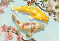Koi Japanese Fish Poster Art – Fine Art Canvas Japanische Karpfenillustration — Ansicht 3
