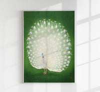 Green Peacock by Koson – Fine Art Print UV-resistent Canvas — Ansicht 1